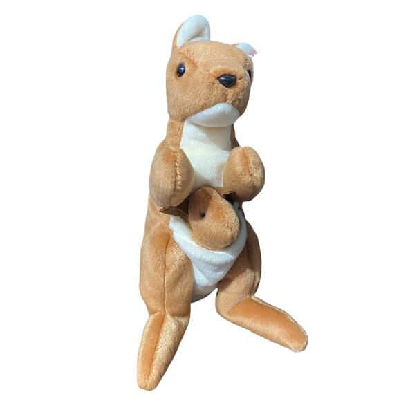 Vintage 1996 Ty Beanie baby Kangaroo with baby named Pouch - Picture 3 of 15